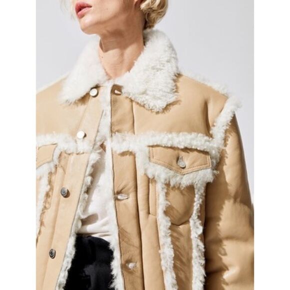 IRO Kwood shearing jacket Beige - Picture 4 of 14